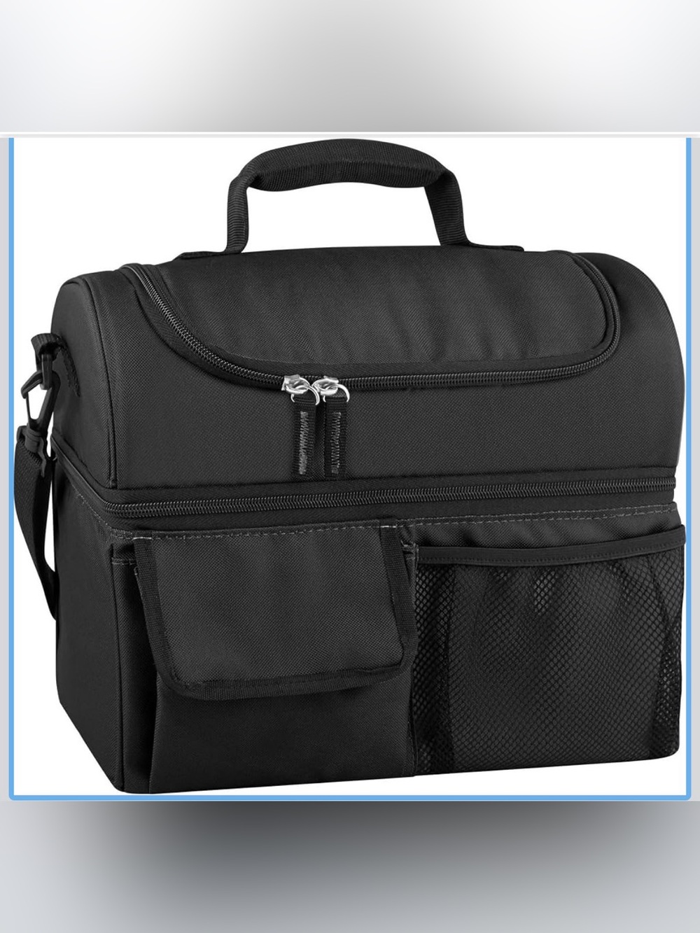 Thermos Black Insulated Lunch Cooler Bag with Top Handle
